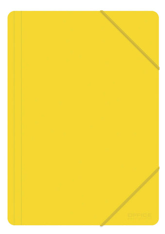 Elasticated File Office Products PP A4 500 MICR Yellow/Document Archiving/Type-3-flap/Kind-with Eraser/Material-PP/Colour-Yellow/Format-A4 / Dimensions (mm)-240x320