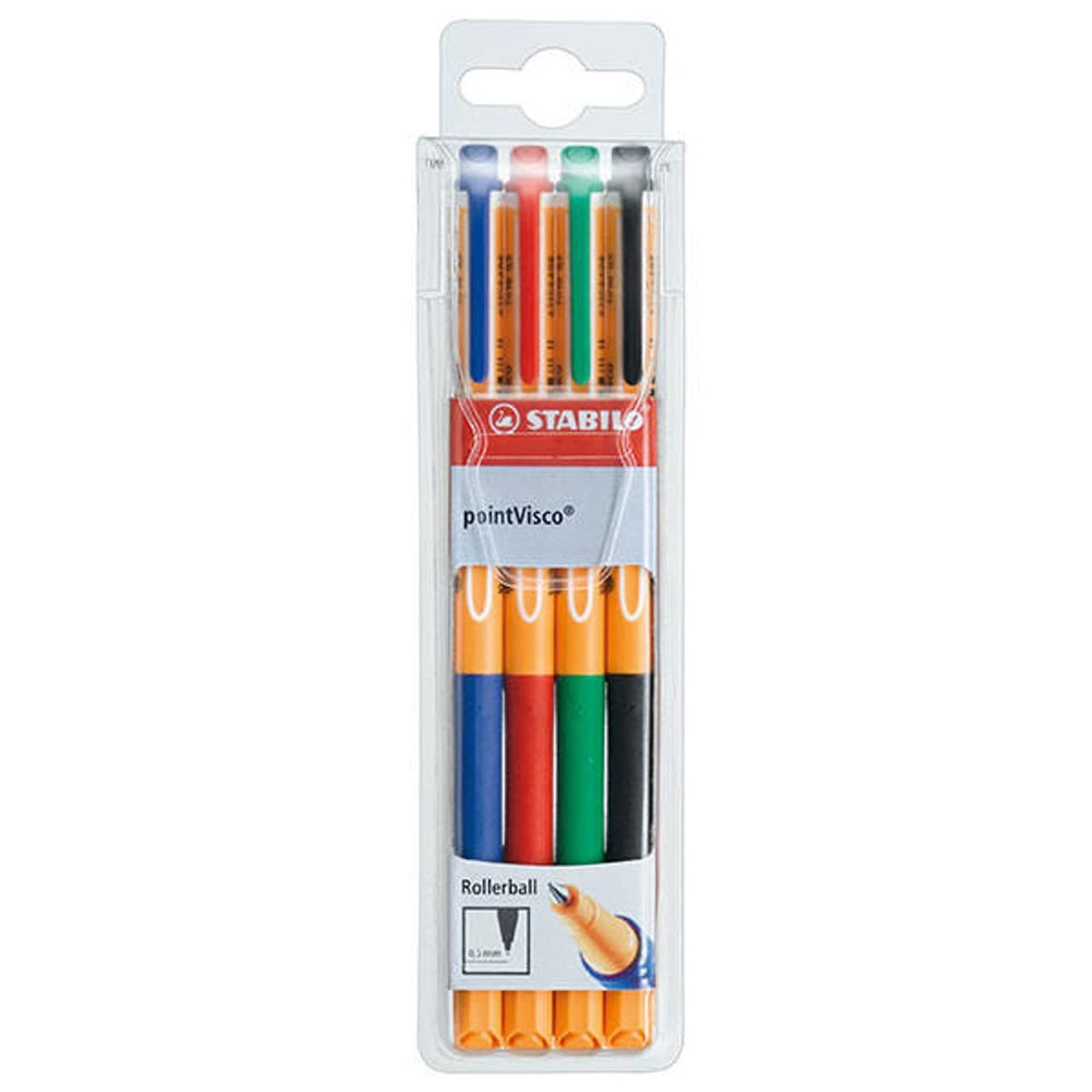 Gel Rollerball - STABILO pointVisco Wallet of 4 Assorted Colours