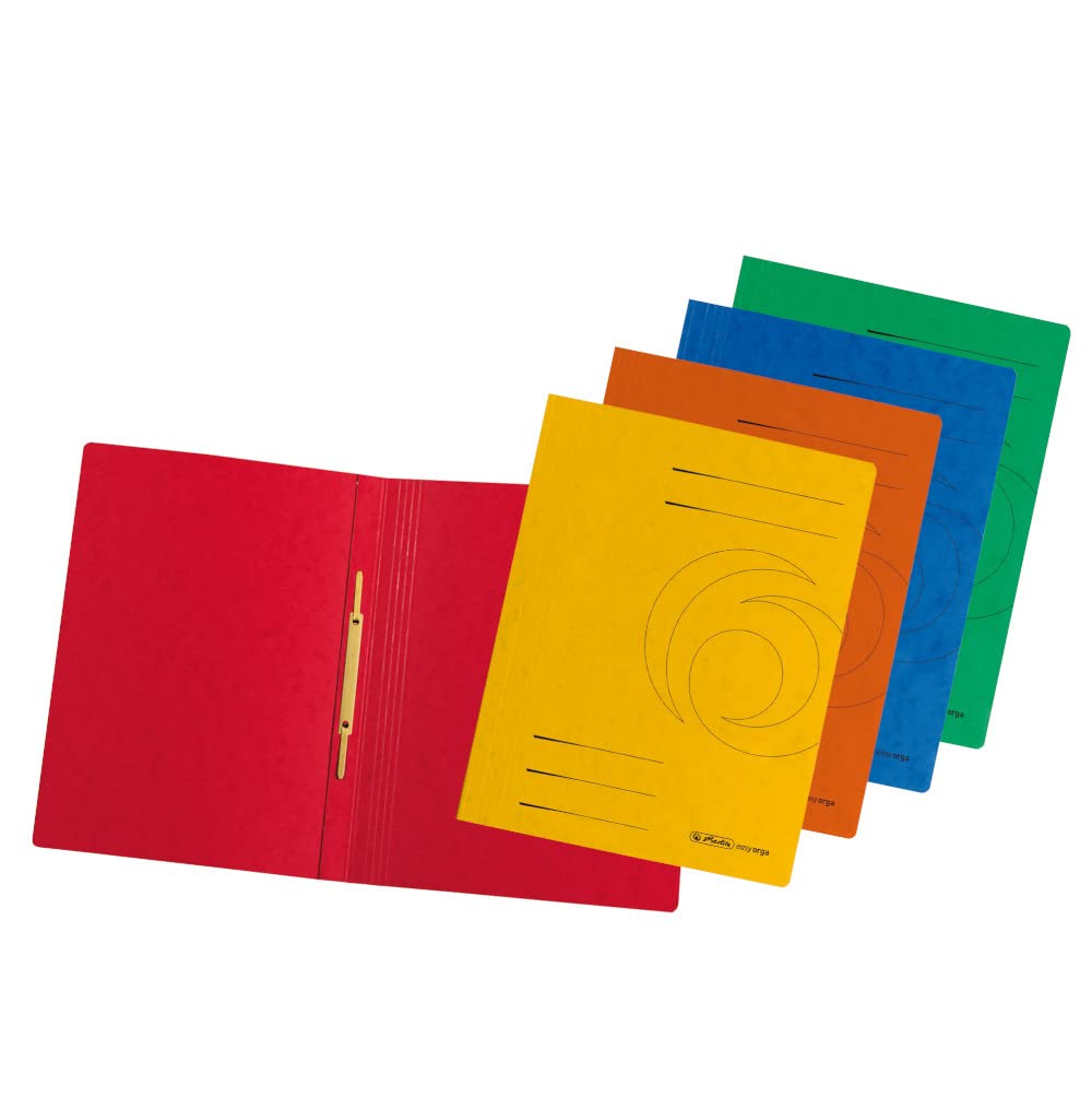 Herlitz A4 Colorspan Flat File - Assorted Colours (10 Pieces)