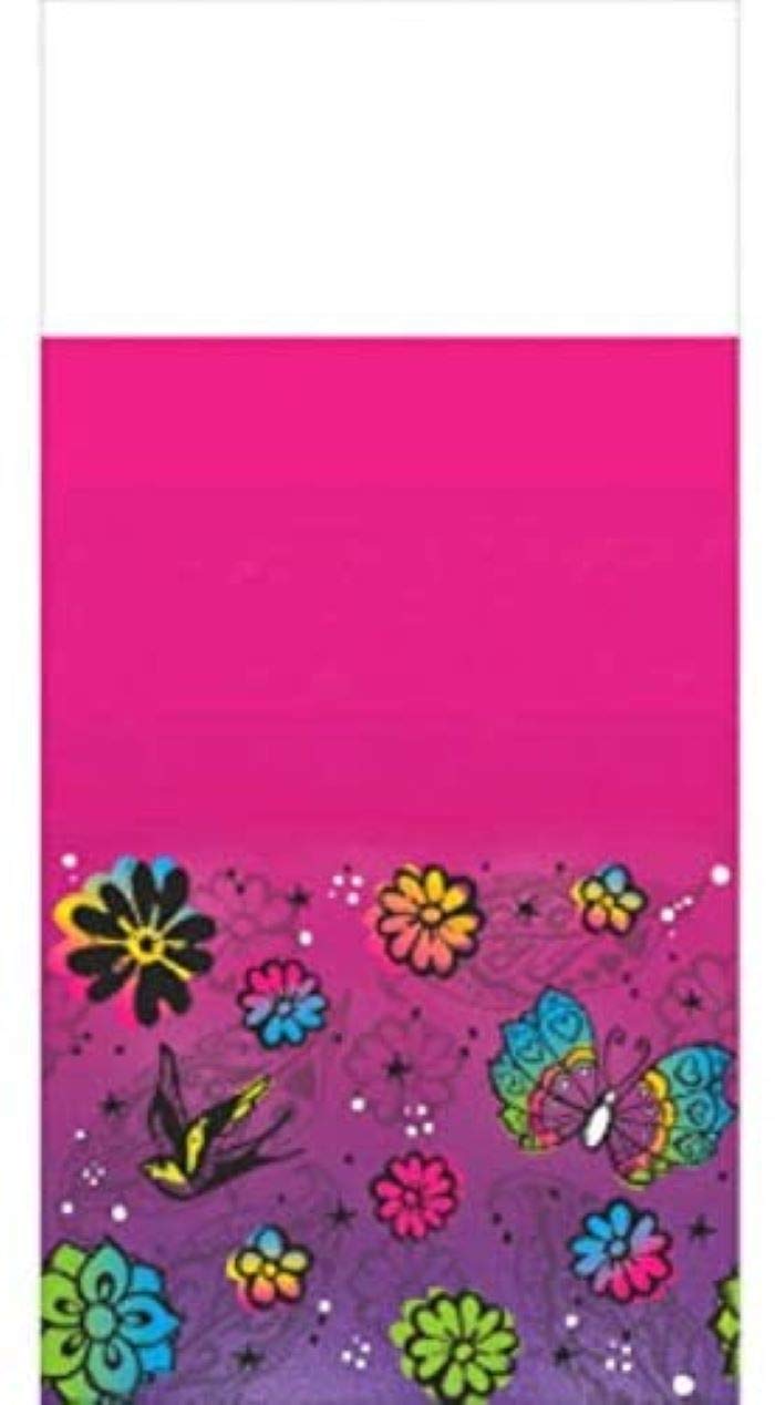 Amscan 571511 Plastic Table Cover | Magenta DisneyÃƒÆ’Ã¢â‚¬Å¡Ãƒâ€šÃ‚Â© Tinkerbell Keep Flying Collection |54" x 96" Party Accessory 1ct.