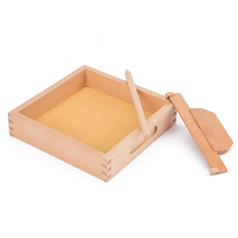 Montessori Letter Formation Sand Tray with Wooden Pen Montessori Educational Toys for Kids Alphabet and Number Learning Toy Writing Exercises Tool
