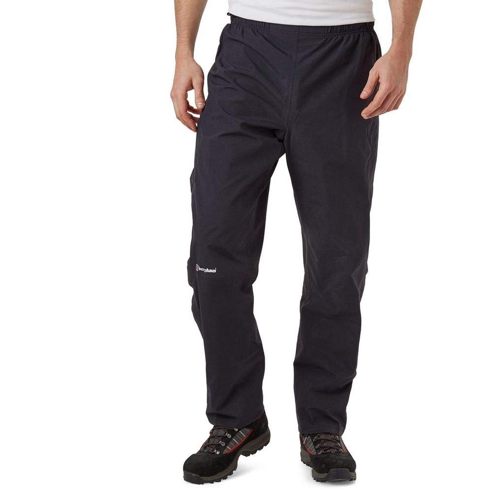 Berghaus Men's Hillwalker Gore-Tex Waterproof Trousers, Durable, Comfortable Rain Pants, Black, M Regular (31 Inches)