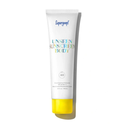 Supergoop! Unseen Sunscreen Body SPF 40 - Invisible Sun Protection - 3.4 fl oz - Weightless & Scentless - Water & Sweat Resistant - For All Skin Types