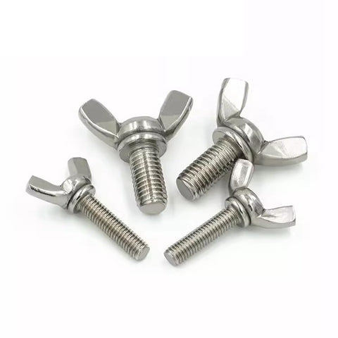20pcs M6Ã—10mm Metric 304 Stainless Steel Butterfly Wing Screws Thumb Screws