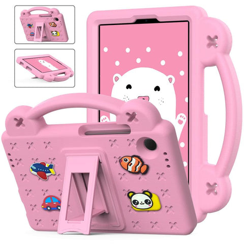 for Samsung Galaxy Tab A9 2023 8.7-Inch X115N Case Kids, Tablet Case Children Friendly, DIY Cute Design, Handle with Stand, EVA Lightweight Protective Cover, Pink