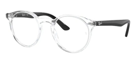 Ray-Ban Junior Kids' RY1594 Round Prescription Eyewear Frames, Transparent/Demo Lens, 44 mm