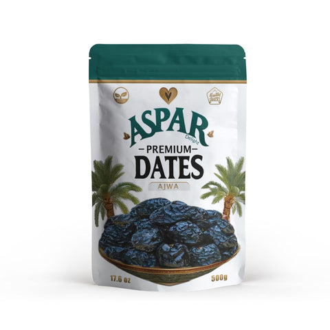 Ajwa Madina Dates, 500G - Exclusive from Madina, Saudi Arabia | Blessed and Naturally Sweet Superfood | Premium Quality, Soft Texture, Perfect for Healthy Snacking & Gifting.