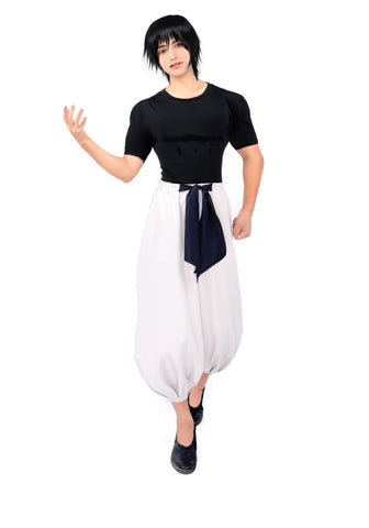 C-ZOFEK Men's US Size Toji Cosplay Costume Anime Outfits Black Stretchy Top Baggy Pants (X-Large)
