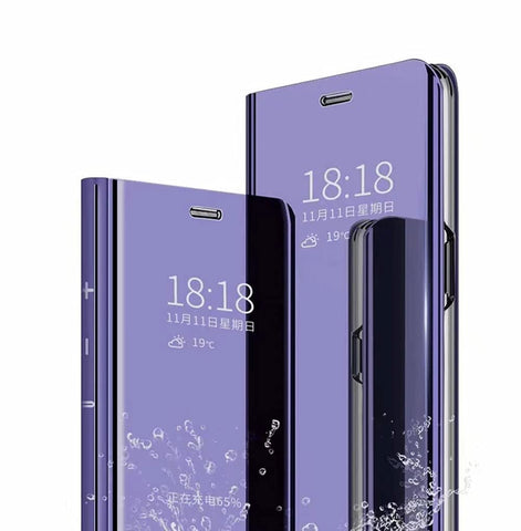 RanTuo Case for Samsung Galaxy A05s, Ultra-thin Translucent Mirror+PU Leather Smart Flip Cover Case, With Bracket, Cover for Samsung Galaxy A05s.(Purple)