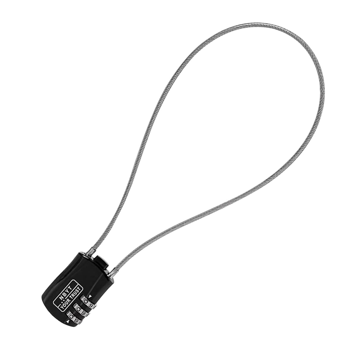 1pcs Cable Lock, Bicycle Lock, Digital Combination Lock, Anti-Theft Combination Lock, Helmet Lock, Suitable for Bicycle, Wardrobe, Helmet (Black)