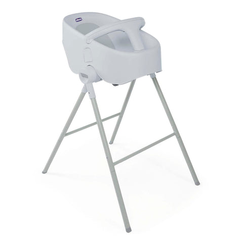 Chicco Bubble Nest Baby Bath with Shower Feet and Independent Seat, 2 Configurations, Compact Closure, Maximum 11 kg - Cool Grey