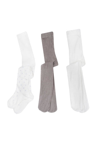 Chicco Little Girls and Girl's Set TRE pezzi collant per bambine Hold-Up Stockings, Multicolore, Normale