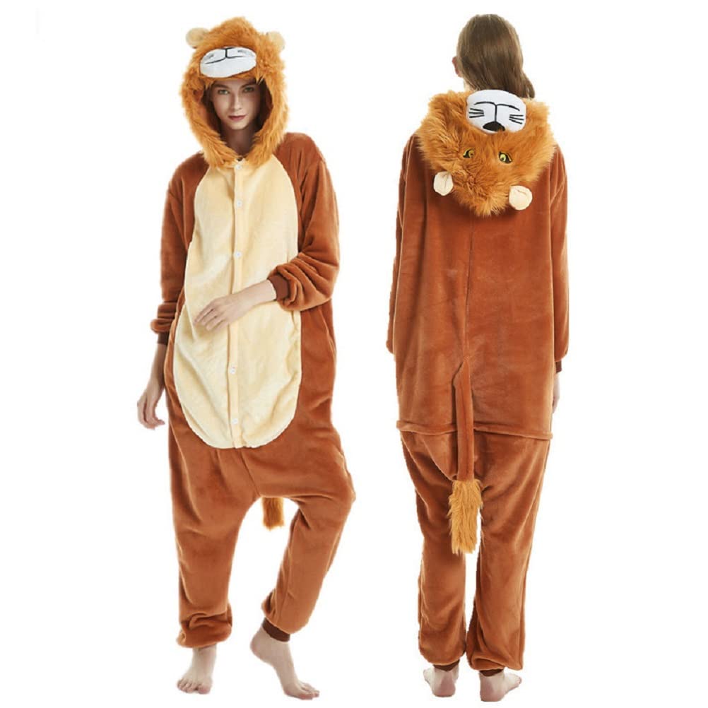 ZKomoL Adult Onesie Unisex Party Pajamas for Women Cosplay Sleepwear Gifts Costume Christmas, Lion King, XL