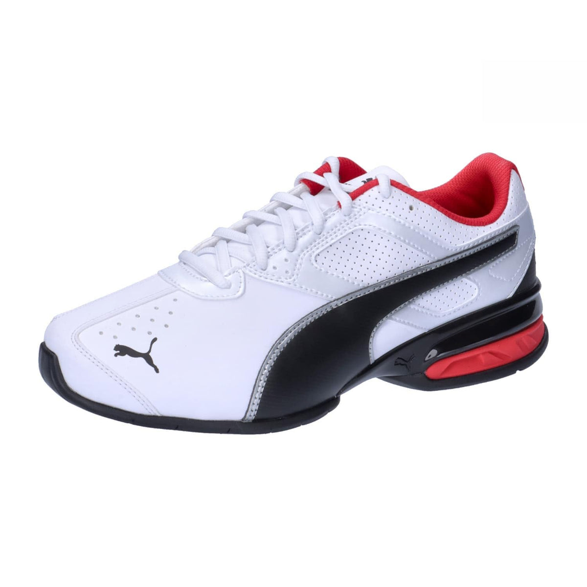 Puma Men's Technical Sport Shoe Road Running White Black Silver, 8.5