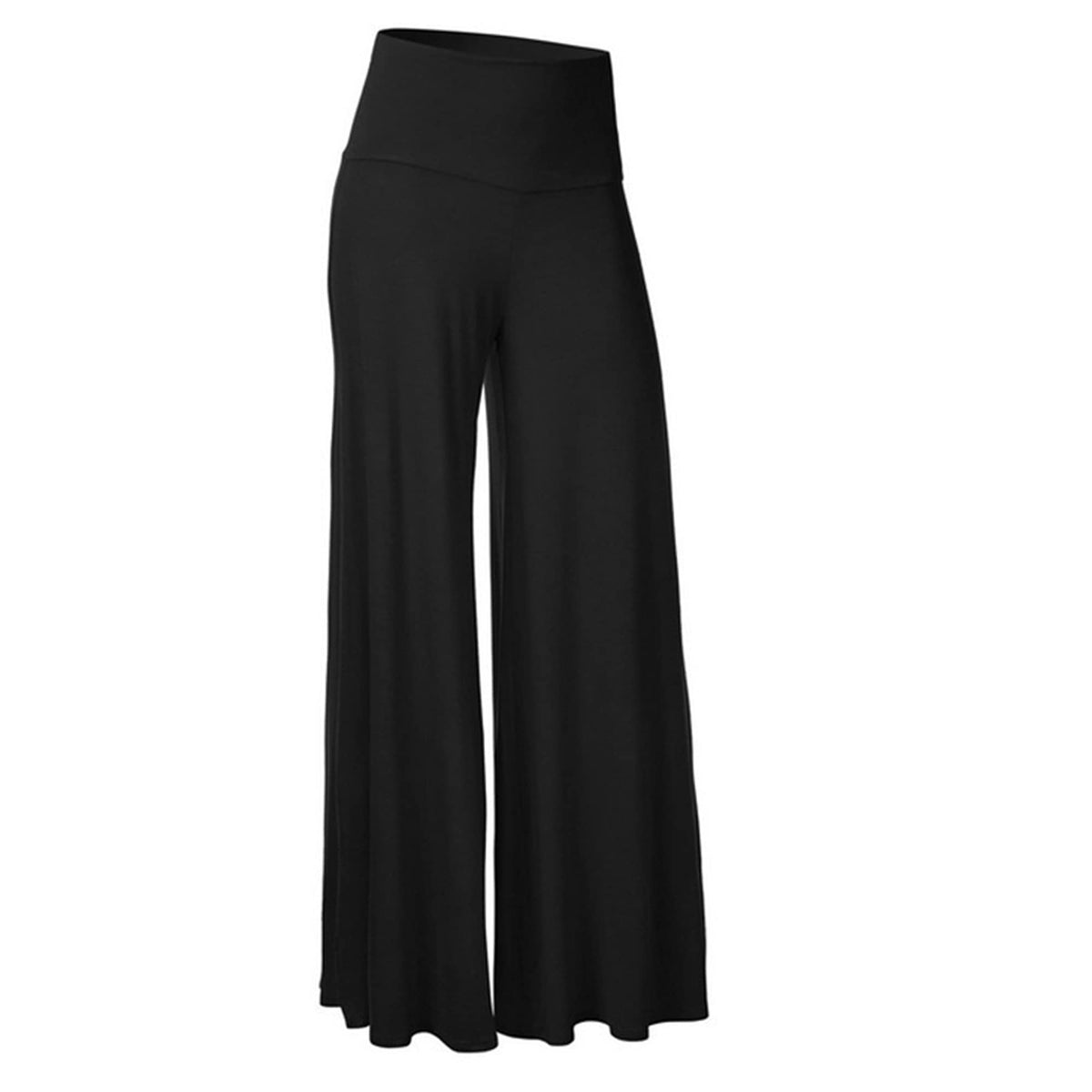 Letuwj Women's ice silk drape wide leg pants large yoga pants loose pants Black M