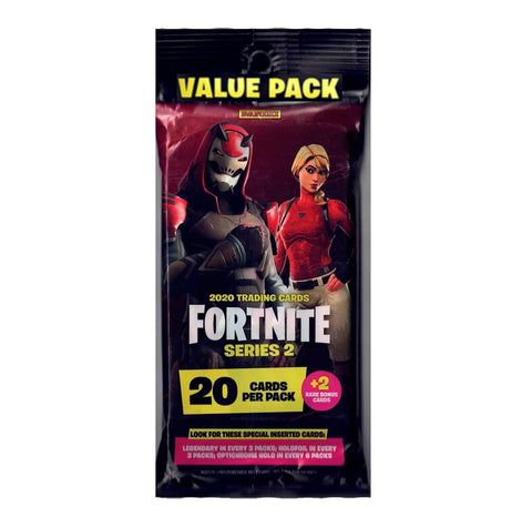 Panini FORTNITE TC Series 2 Wallet Pack of 24 2 Bonus Cards Trading Fat Pack, Randomly, Rainbow, Silver, Auditor's Target Value