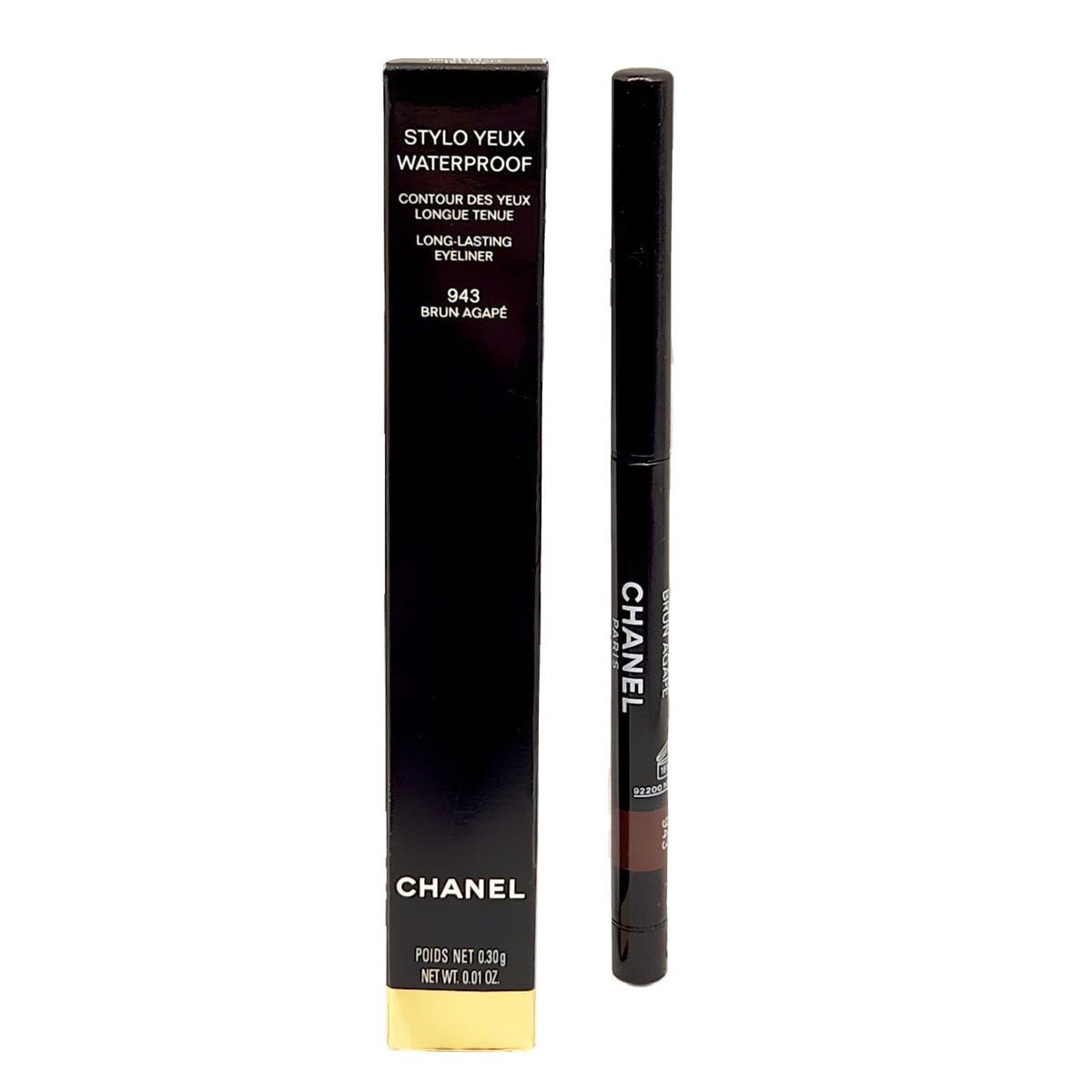 Chanel Yeux Stylo Waterproof, Long Lasting Eyeliner, 943 BRUN AGAPE (0.30g/0.01oz)