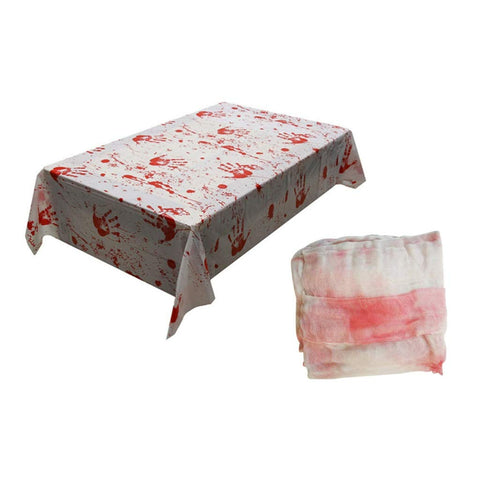 PRETYZOOM 2pcs Table Cloth Tablecloths Party Tablecloth Halloween Table Covers Dining Room Table Decor Guaze Halloween Tablecloth Printed Tablecloth Party Table Covers Props Decorate Make up