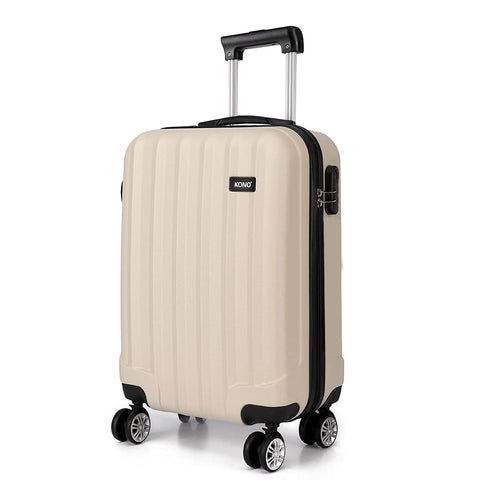 Kono Unisex-Adult's Carry-on, Beige, 20" (2 Pack)