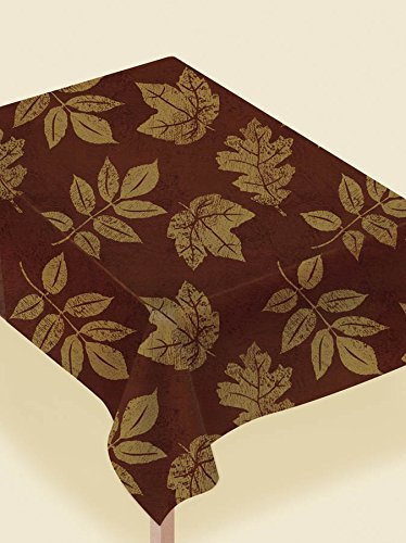 Amscan Fall Elegant Vinyl Flannel-Backed Tablecover