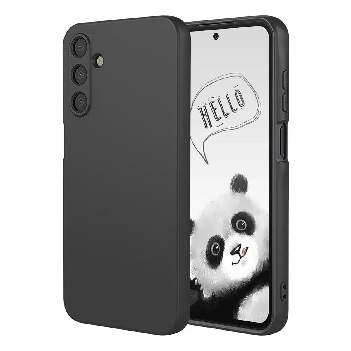 YUECXIN Case for Samsung Galaxy M35 5G, Ultra thin Liquid Silicone Silky Soft Touch Cover, with Microfiber Lining Shockproof TPU Bumper Rubber Girls Women Case. Black