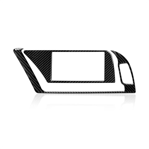 Carbon Fiber Sticker for Audi A4 B8 A5 S5 S4 2009-2016, Carbon Fiber Center Console Navigation CD Panel Air Outlet Trim