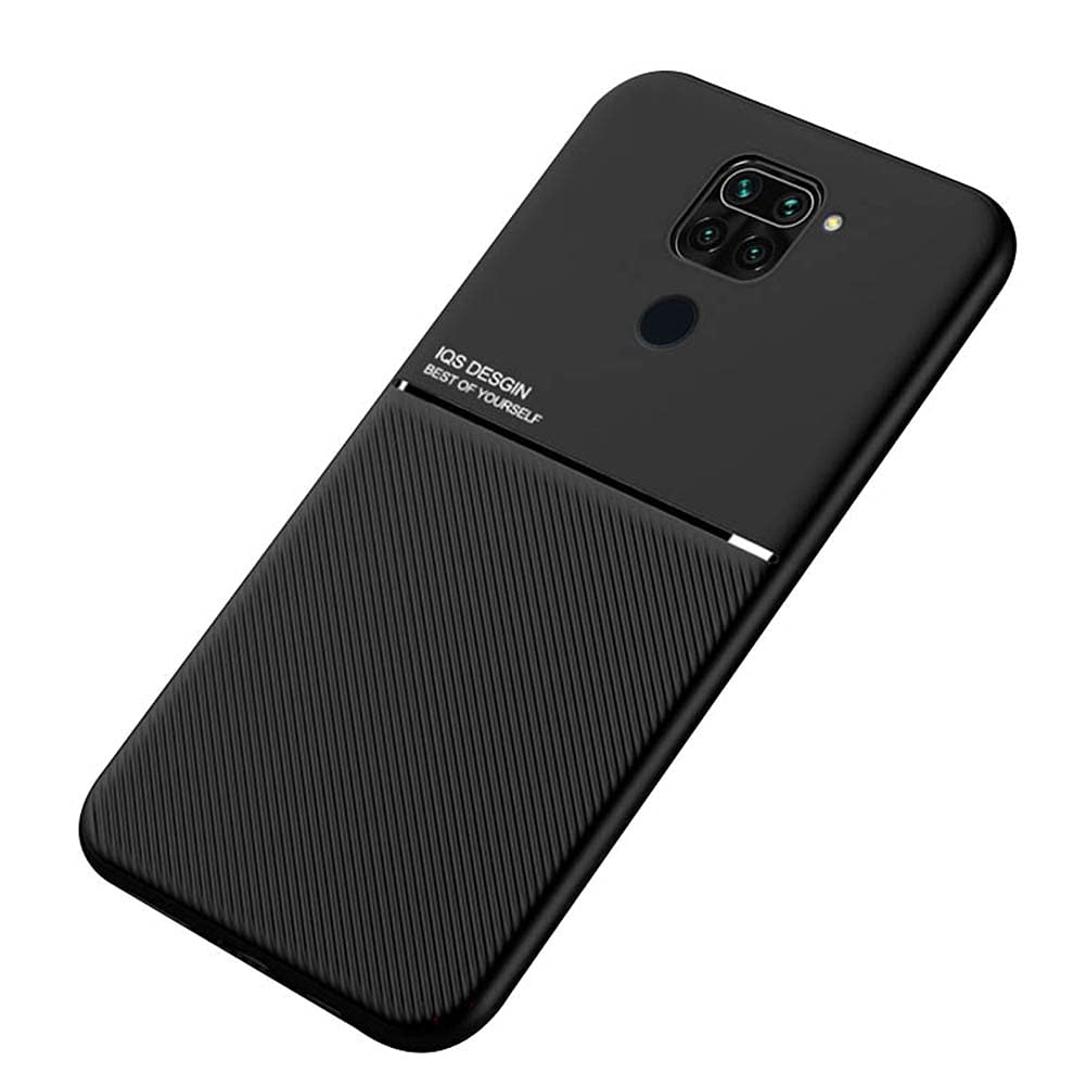 Kepuch Mowen Case Cover Bumper Built-in Metal Plate for Xiaomi Redmi 10X 4G/Xiaomi Redmi Note 9 - Black