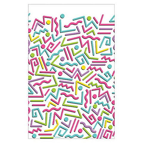 Awesome Party Multicolor Tablecover - 54" x 102" (1 Count) - Stylish Plastic Table Cloth For Celebrations & Events