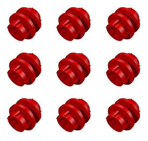 LEGO Technic Red Transmission Driving Ring Mindstorm NXT Part 6539 (Quantity 9)