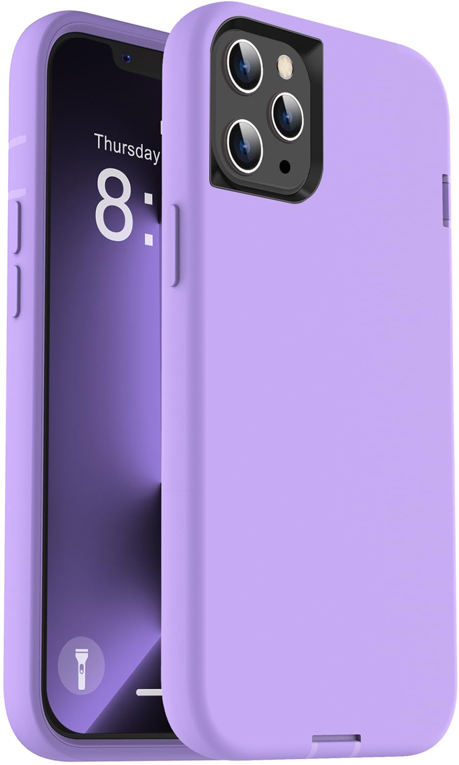 ORIbox for iPhone 13 Pro Max Case Purple, [10 FT Military Grade Drop Protection], The Liquid Silicone Heavy Duty Shockproof Anti-Fall Case for iPhone 13 Pro Max,6.7 inch, Purple
