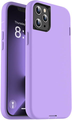 ORIbox for iPhone 13 Pro Max Case Purple, [10 FT Military Grade Drop Protection], The Liquid Silicone Heavy Duty Shockproof Anti-Fall Case for iPhone 13 Pro Max,6.7 inch, Purple