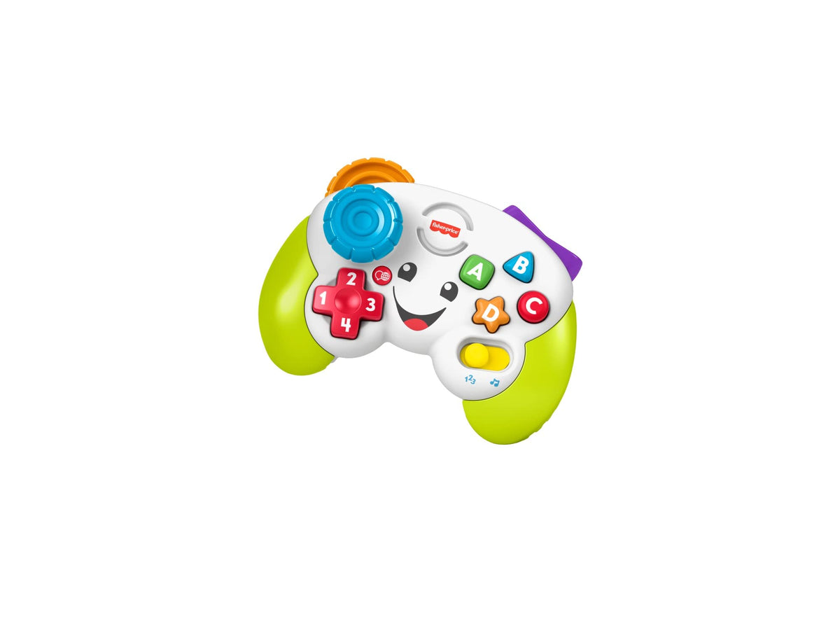 Fisher-Price Laugh & Learn Game & Learn Controller - Multilanguage Edition, musical toy with lights and learning content for baby and toddler ages 6-36 months, HHX11