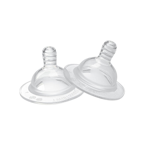 Twistshake Baby Anti-Colic Teats - Set of 2 (Large Size) | Baby Bottle Teats with Breast Like Structure | Soft Silicone Baby Teat | BPA-Free Infants Milk Teat | Toddler Teats 4 Months+ | Transparent