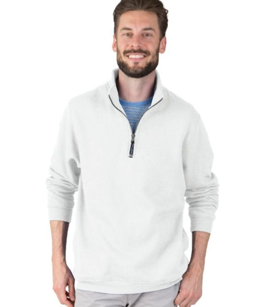 Charles River Apparel Unisex-Adult's Crosswind Quarter Zip Sweatshirt (Regular & Big-Tall Sizes), White, M