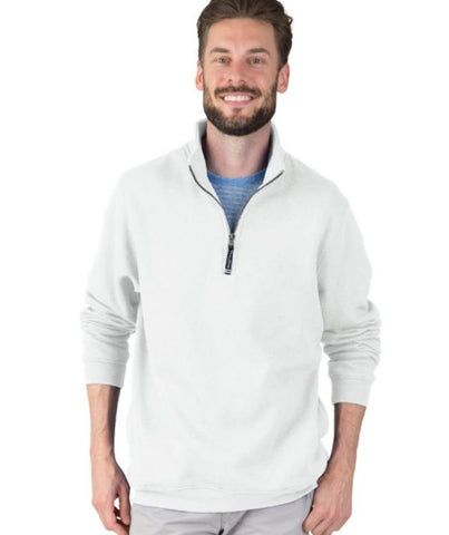 Charles River Apparel Unisex-Adult's Crosswind Quarter Zip Sweatshirt (Regular & Big-Tall Sizes), White, M