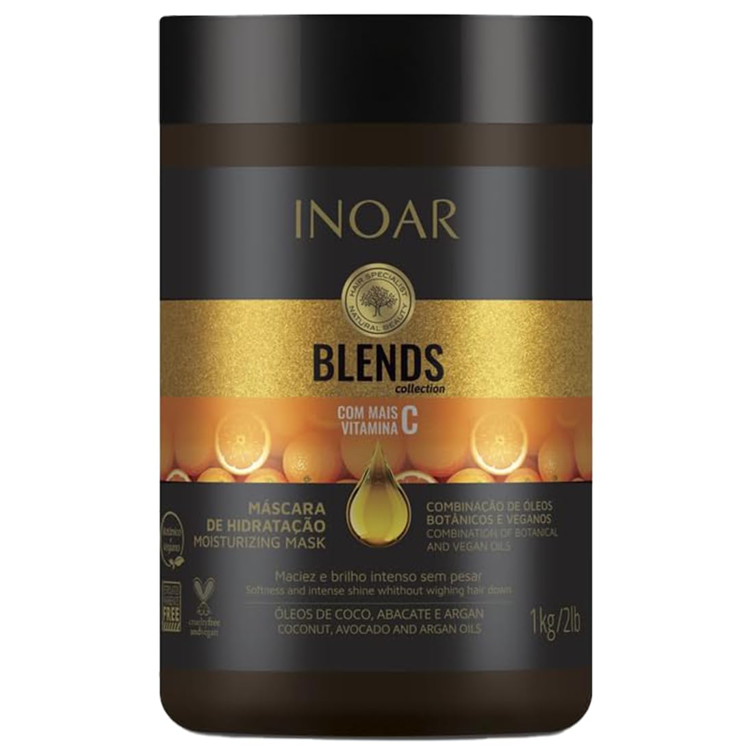 Inoar Blends Vitamin C Hair Mask 1 Kg For Dry Hair