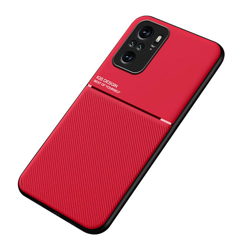 Kepuch Mowen Case Cover Bumper Built-in Metal Plate for Xiaomi Redmi Note 10 4G/Xiaomi Redmi Note 10S - Red