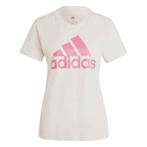 adidas Women's Essentials Logo Tee, Wonder Quartz/Pulse Magenta, M