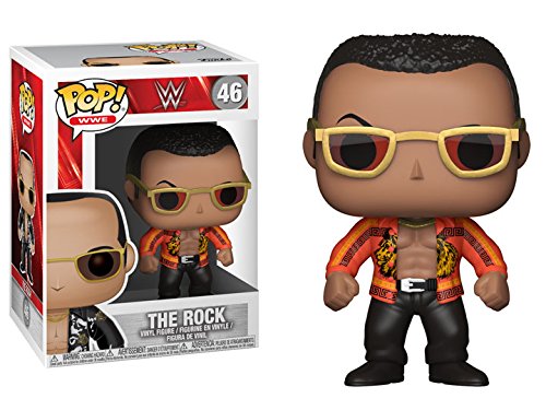 Funko Pop The Rock + Protector: Pop! WWE Vinyl Figure (Gift Set Bundled with ToyBop Box Protector Collector Case) (The Rock Old School)