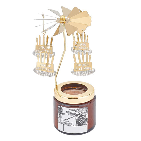OLYCRAFT Rotary Candle Holder Birthday Cake Spinning Candle Holder Gold Metal Spinning Windmill Candlestick Candle Tea Light Holder for Birthday Wedding Anniversary Party Table Decoration