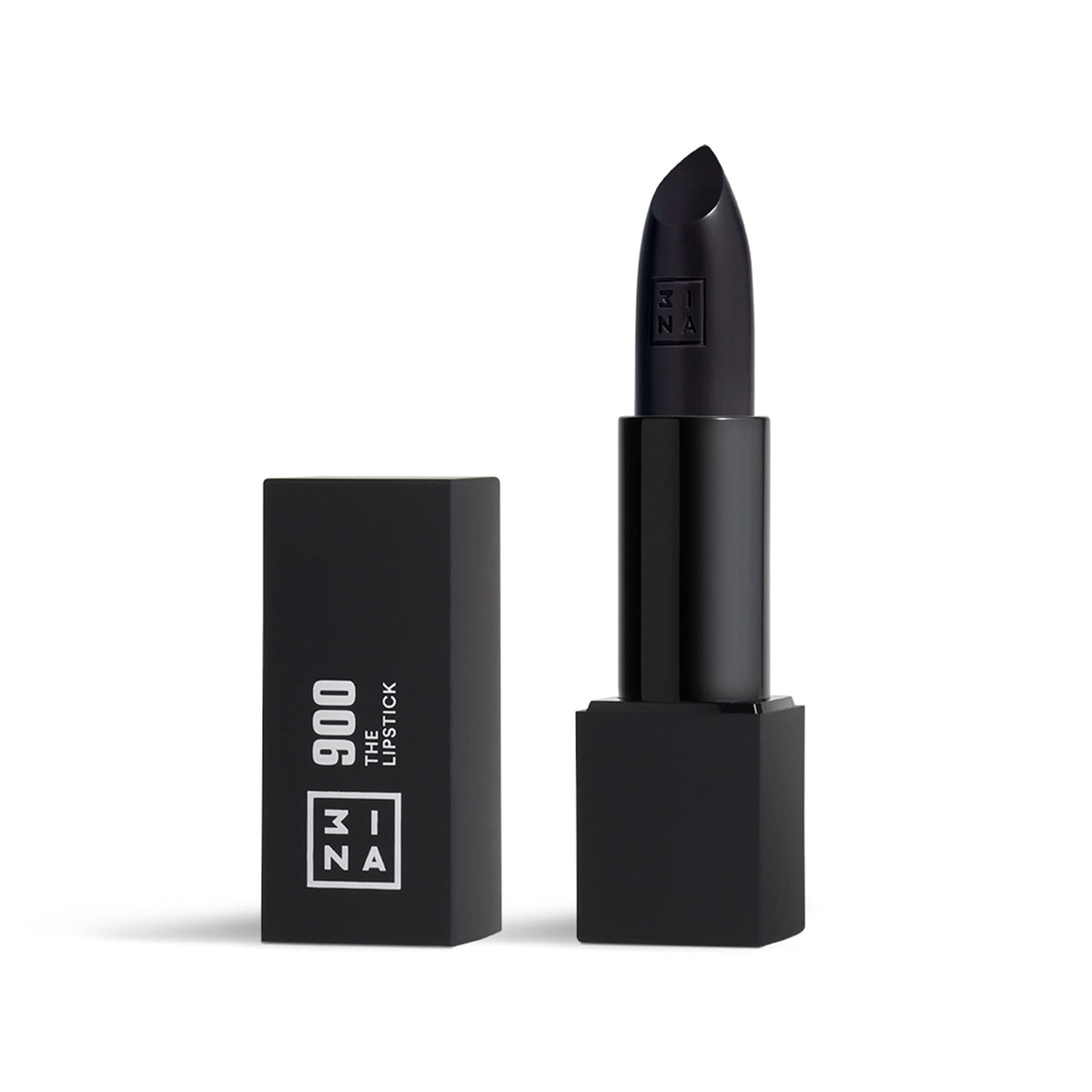 3INA The Lipstick 900 - Outstanding Shade Selection - Matte And Shiny Finishes - Highly Pigmented And Comfortable - Vegan And Cruelty Free Formula - Moisturizes The Lips - Panther Black - 0.11 Oz