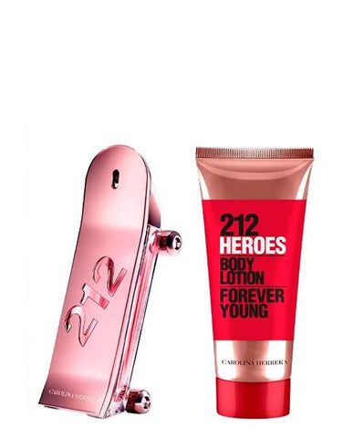 Carolina Herrera 212 Heroes 2 Pc Gift Set for Women (2.7 Edp Spr + 3.4 Bl Spr)