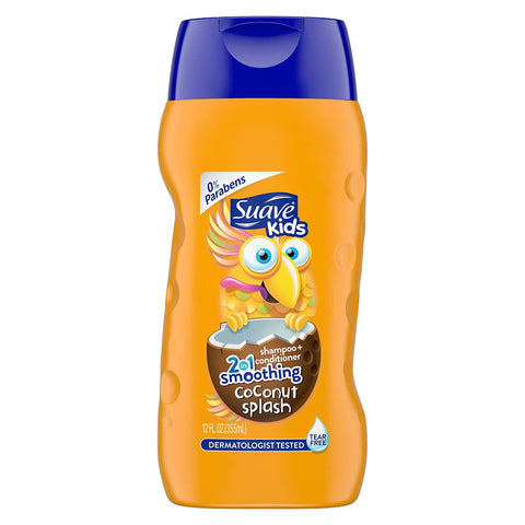 Suave Kids 2-in-1 Shampoo Smoothers, Cowabunga Coconut 12 oz