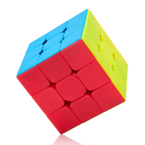 ROXENDA Speed Cube Fast Cube - Fast Smooth Turning Solid Durable & Stickerless Frosted, Best 3D Puzzle Magic Cube Toy - Turns Quicker than Original for kids Gift & Adult & Children(3x3x3 Cube)