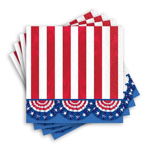 Amscan American Pride Party Beverage Napkins, 125 Ct.