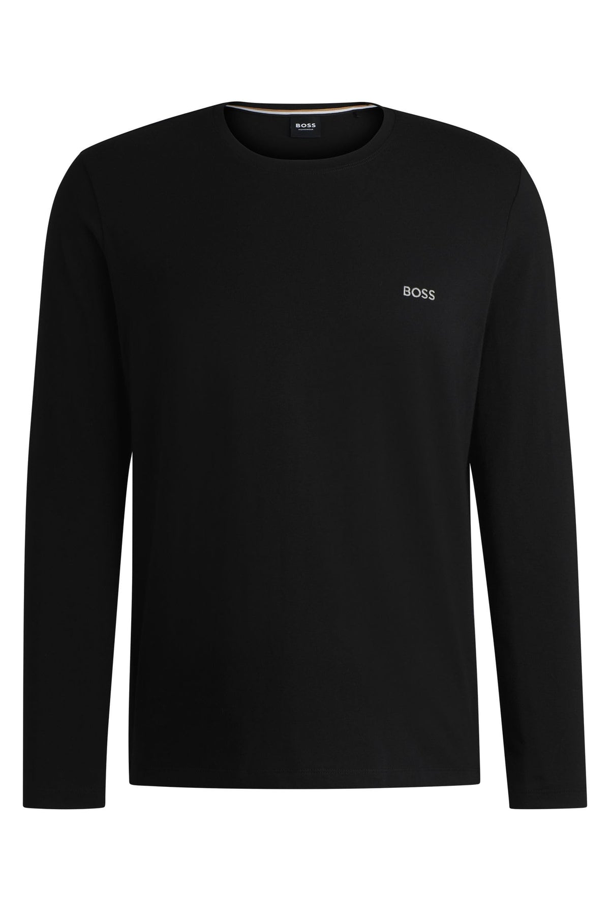 BOSS Mens Mix&Match LS-Shirt R Embroidered-logo T-shirt in stretch cotton