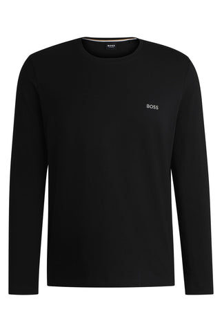 BOSS Mens Mix&Match LS-Shirt R Embroidered-logo T-shirt in stretch cotton