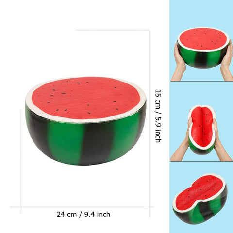 Anboor 9.4 Inches Squishies Watermelon Jumbo Kawaii Soft Slow Rising Scented Big Fruit Squishies Stress Relief Kid Toys Collection Decoration Props