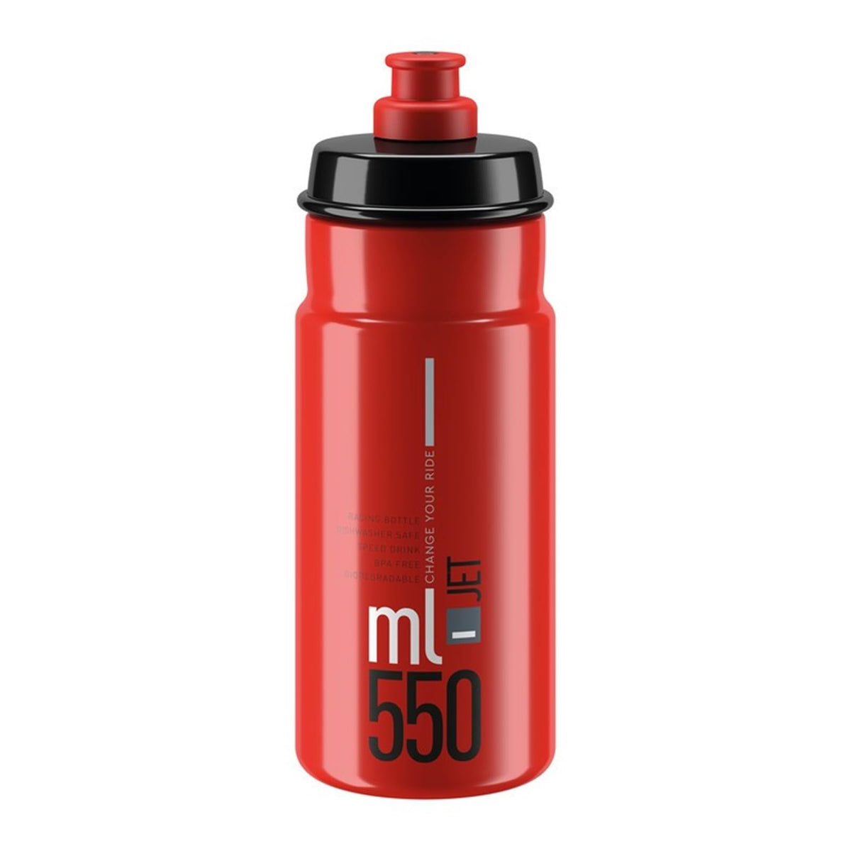 Elite S.R.L. Unisex - Adult Jet Water Bottle, Red/Grey, One Size