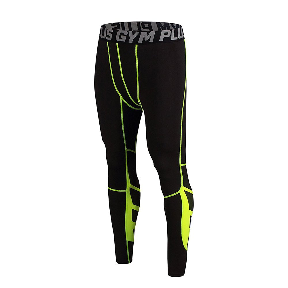 FELiCON Gym Mens Running Sports Cycle Pants Men Men's Compression Tights Wear Workout Clothes Quick Dry Breathable Comfortable Leggings Base Elite Fitness Trousers Thermal Wow (102/L)